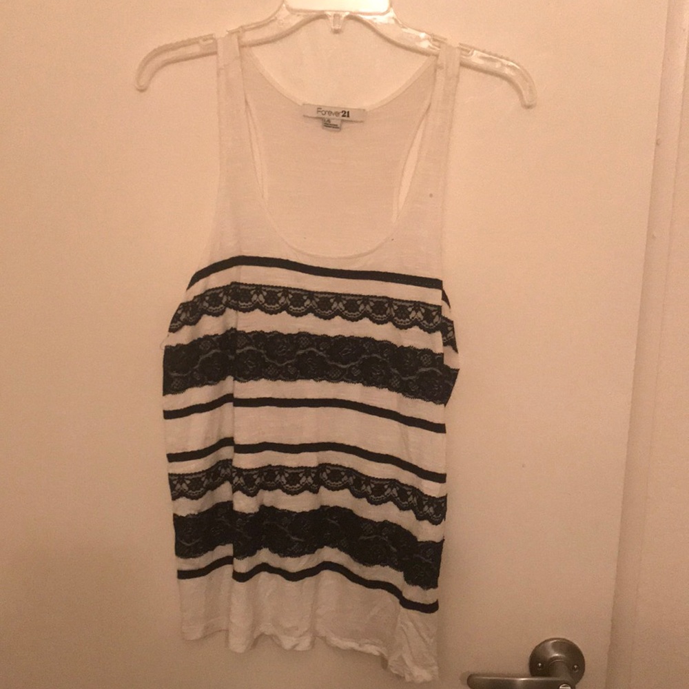 Black and white tank top